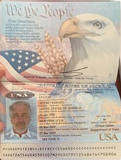 jeffrey epstein passport Passport of jeffrey epstein using a different last name