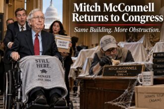 Mitch mcconnell returns to the senate.