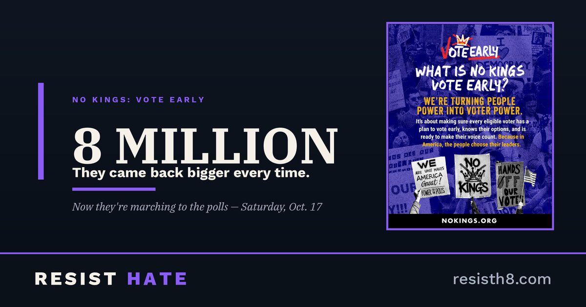 no kings vote early No kings vote early: coalition of no kings is back on october 17 — and this time it ends at the ballot box