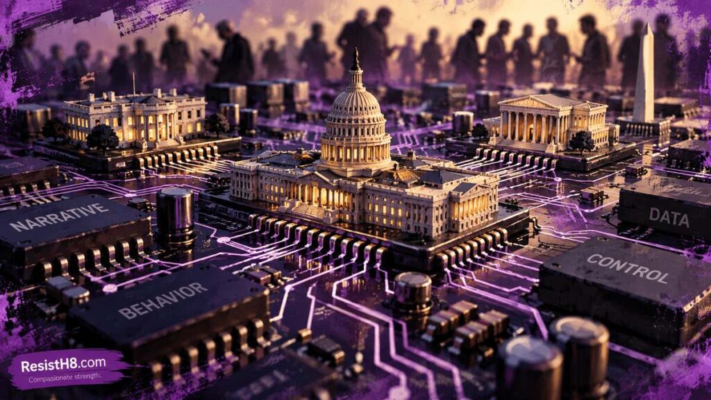 The government as part of a computer motherboard social engineering in politics