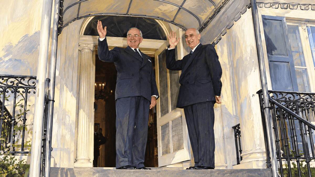 us and iranian president President truman with the iranian pm us-iran relations history